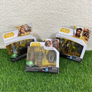 Star Wars Force Link Action Figures - Hans Solo Chewbacca Lando Kessel and Hound